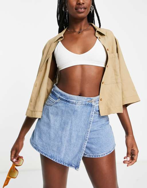 Levi's Jupe-short en jean Délavage clair ASOS