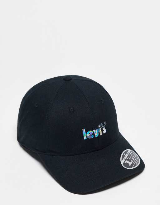 Levi's – Kappe in Schwarz mit Poster-Logo