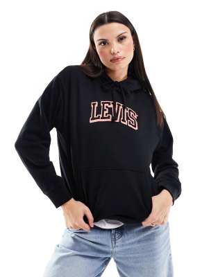 Levi's - Kapuzenpullover in Schwarz mit kleinem Logo