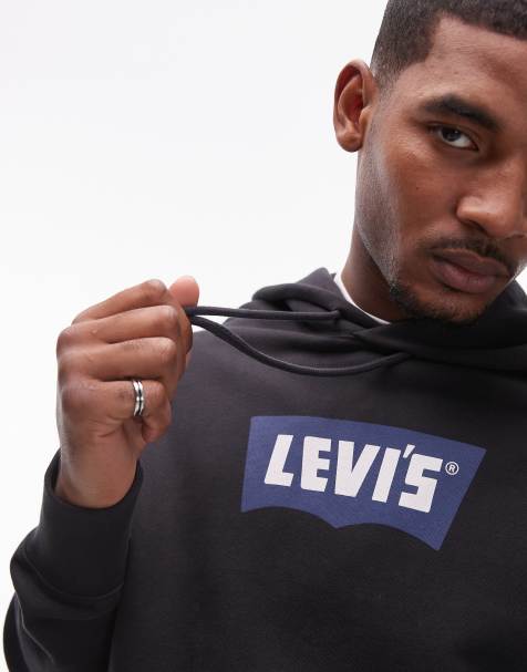 Levi's – Kapuzenpullover in Schwarz mit Vintage-Fledermaus-Logo - view 1