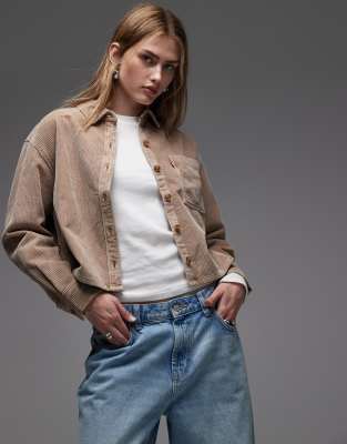 Levi's - Kastiges Cordhemd in Hellbraun-Brown