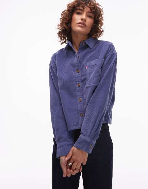 Levi's – Kastiges Hemd aus Cord in Blau - view 1