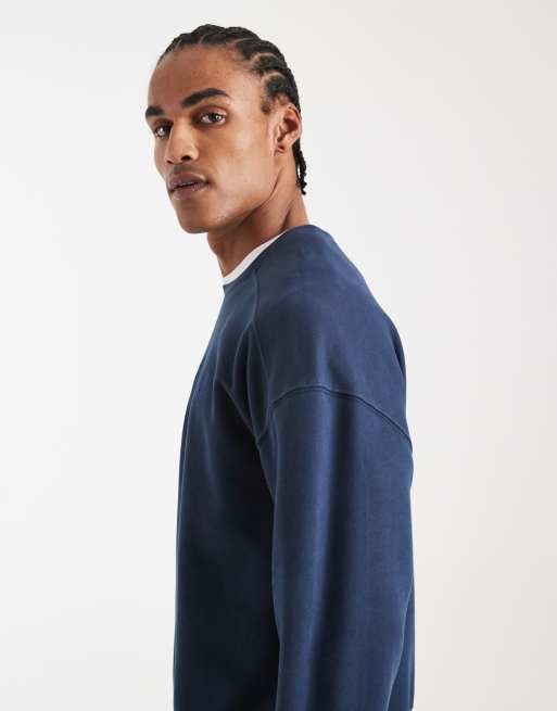 Levi's – Kastiges Sweatshirt in Marineblau mit Rundhalsausschnitt und Logostickerei, 4 von 5