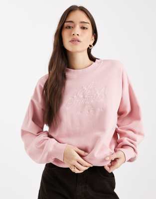 Levi's - Kastiges Sweatshirt in rosa Vintage-Waschung mit Grafikprint