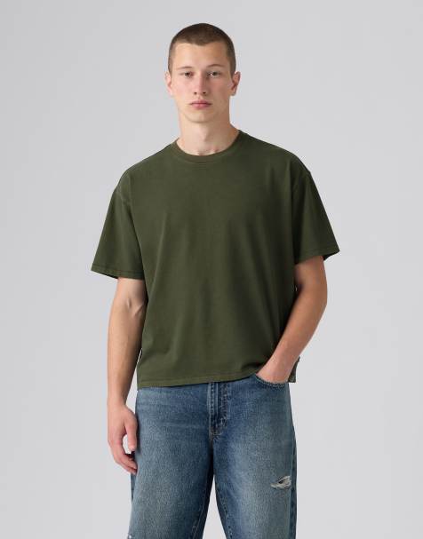 Levi's – Kastiges T-Shirt in Grün - view 1