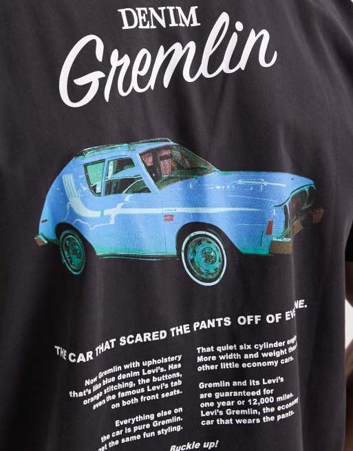 Levi's – Kastiges T-Shirt in Schwarz mit Grafikprint am Rücken, 3 von 5