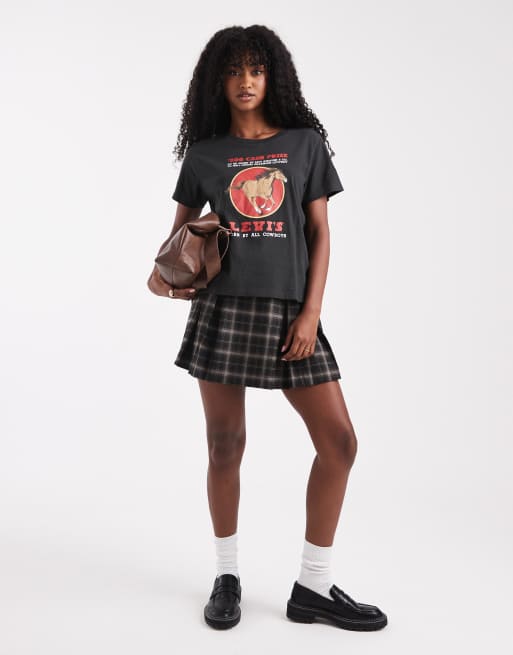 Levi's – Kastiges T-Shirt in Schwarz mit Western-Grafikmotiv und Logoprint, 2 von 4