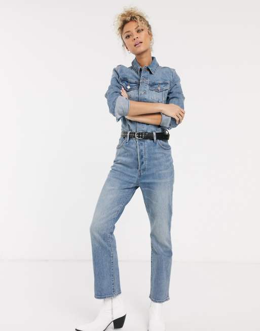 Levi's kick on sale flare jumpsuit