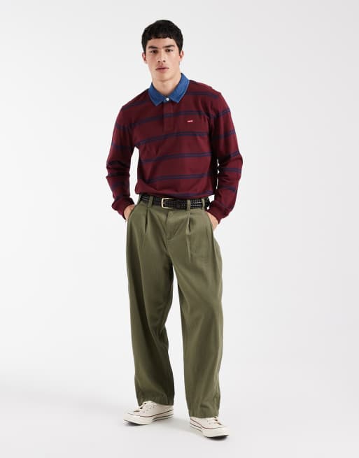 Levi's klassieke sweatshirt met rugbystrepen in rood, 2 van 5