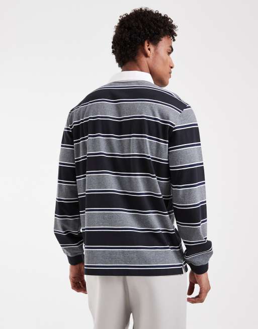 Levi's klassisk rugbystribet sweatshirt i grå, 2 af 5