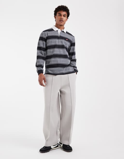 Levi's klassisk rugbystribet sweatshirt i grå, 4 af 5