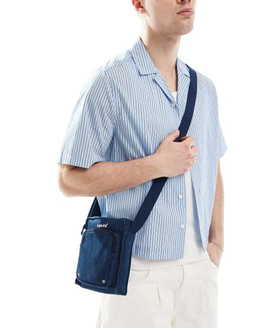 Levi's - Kleine denim crossbody tas met rits in donkere wassing, 2 van 4