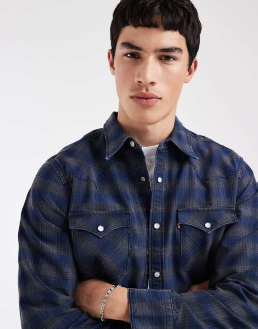 Levi's koszula western w kratę w kolorze niebieskim, 5 z 5