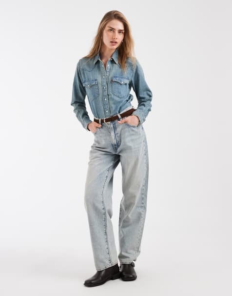 Levi's koszula western z jasnego denimu - view 1