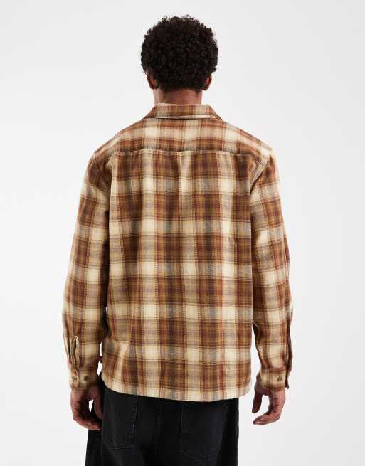 Levi's koszula workwear w kratę z kieszenią w kolorze brązowym, 2 z 5