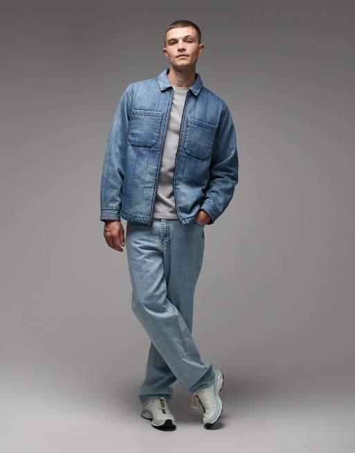Levi's – Kyren – Quiltad jeansjacka med dragkedja framtill och ljus tvätt, 2 av 5