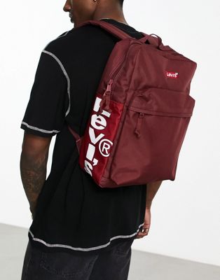 Levi's L-pack backpack in red with side logo
