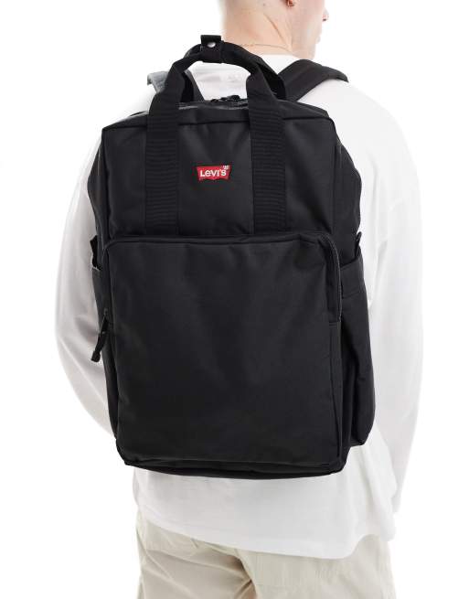 Levi's L pack batwing logo large backpack in black ASOS