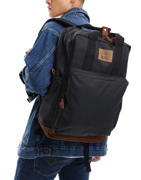 Levi's – L Pack – Großer Rucksack in Schwarz - view 1