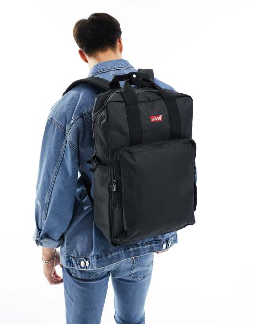 Levi s L pack large backpack with logo in black ASOS