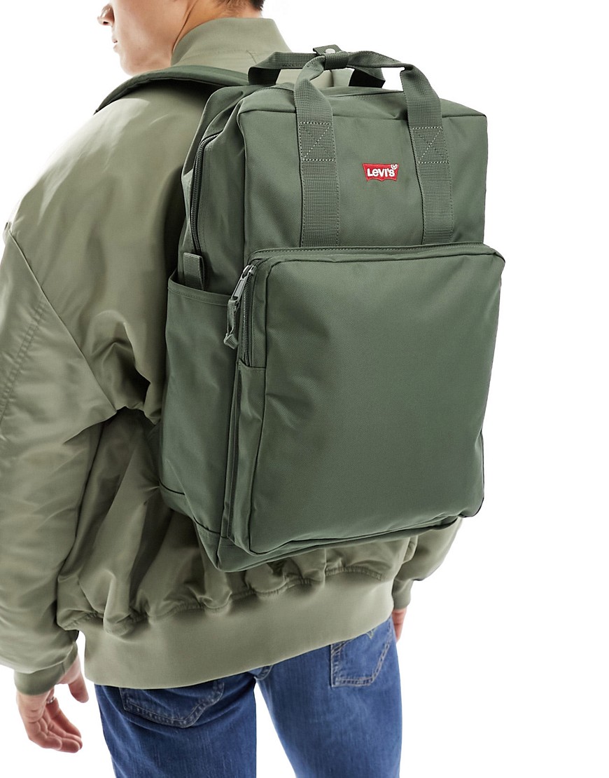 Levi’s L pack large backpack with logo in olive-Green