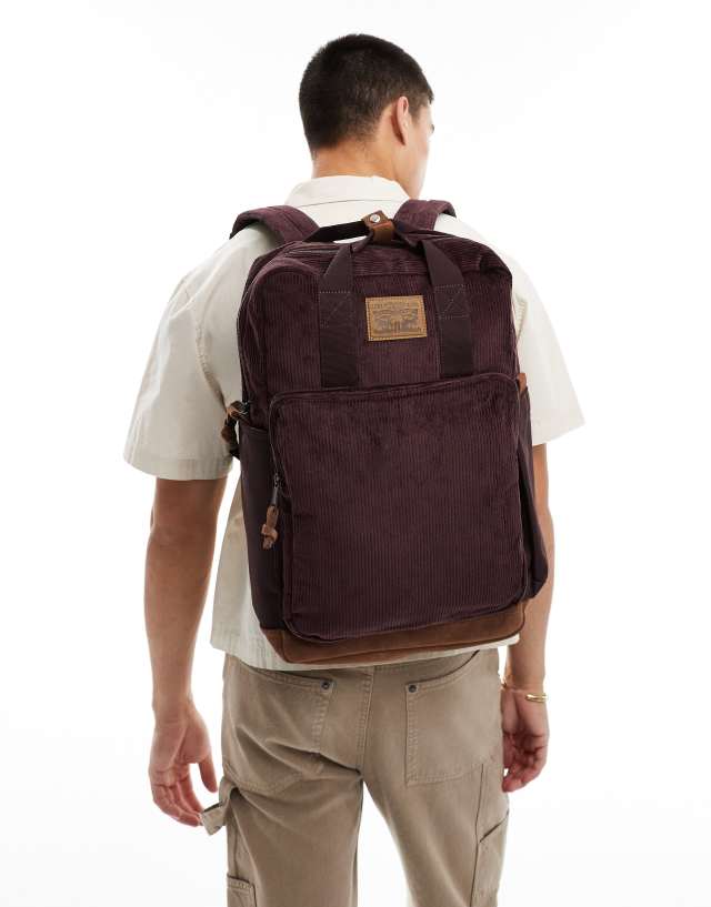 Levi's - l pack large elevation backpack in burgundy