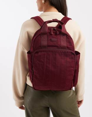 Levi's Levi's L-Pack nylon backpack in burgundy-Red