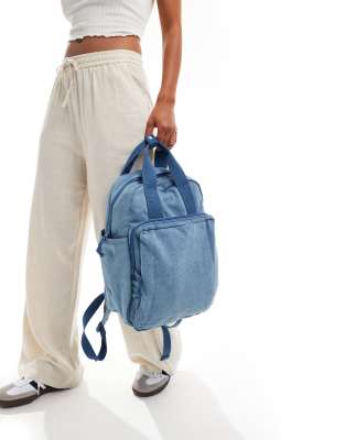 LEVI'S L PACK ROUND DENIM BACKPACK WITH LOGO 