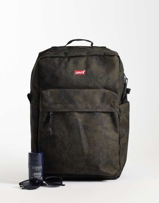 Levi's L pack ryggsäck i kamouflagemönster khaki, 2 av 5