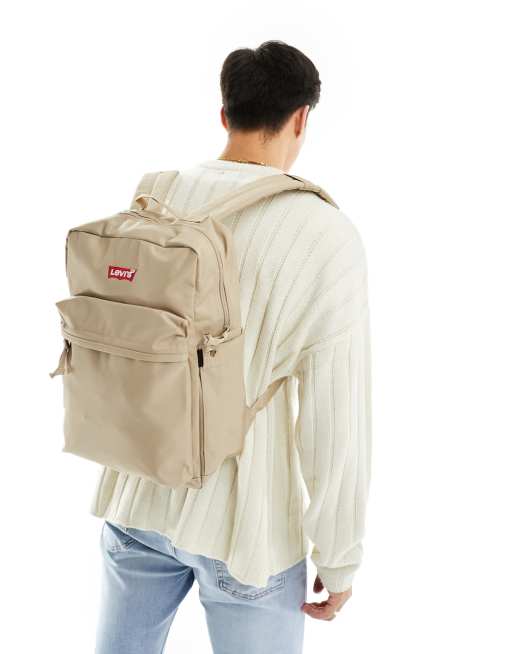 Levi's L-pack standard backpack in cream with logo ASOS