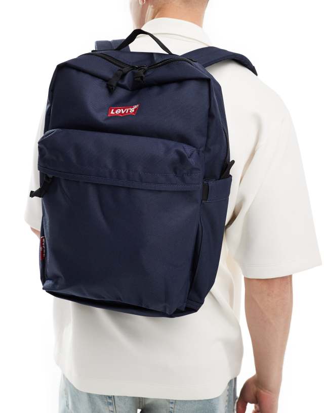 Levi's - l pack standard backpack with logo in navy