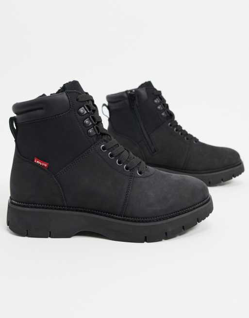 Levi's lace up boots in black | ASOS