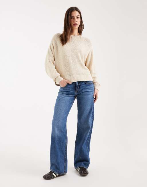 Levi's Laetitia boucle jumper in cream, 2 of 4
