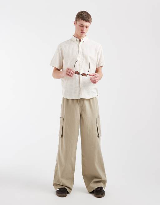 Levi's - Lama - Camicia squadrata a maniche corte beige, 4 di 5