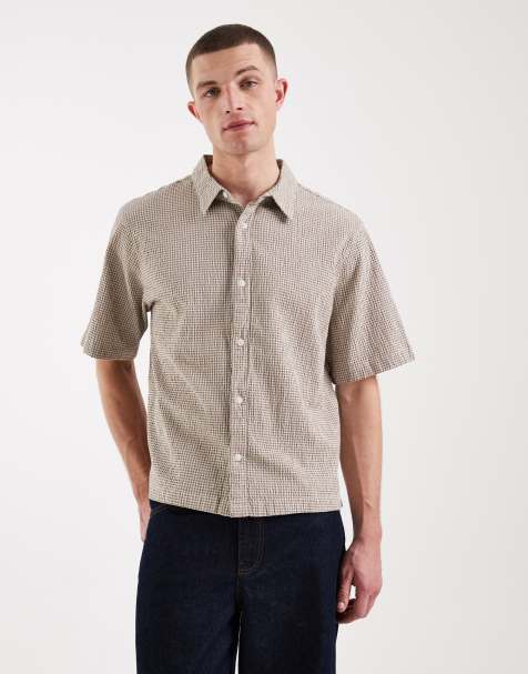 Levi's – Lama – Koszula o pudełkowym kroju z krótkimi rękawami w brązową kratę - view 1