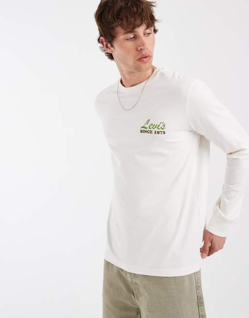 Levi's Langarm-T-Shirt mit Rückenprint in Weiß, 2 von 5