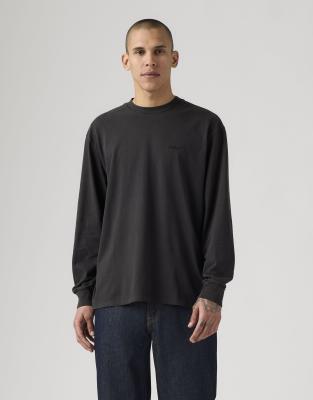 Langärmliges Authentic-Shirt in Schwarz Schwarz M