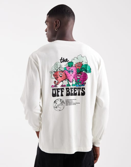 Levi's – Langärmliges Shirt in Beige mit „Off Beets“-Rückenprint und klassischer Passform, 3 von 5