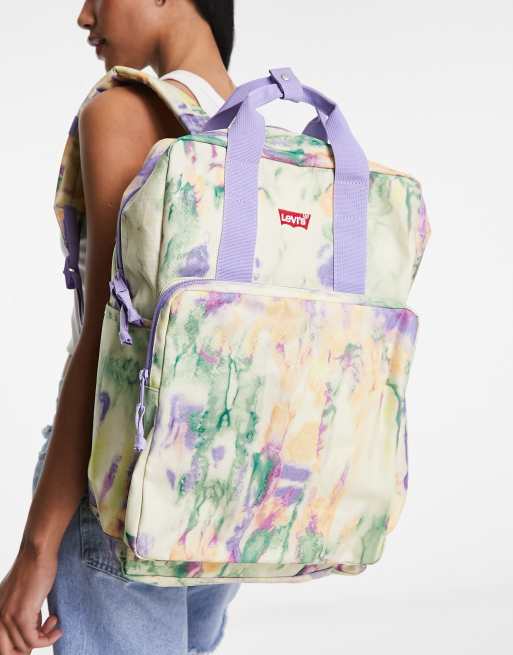 Levi s Large L pack backpack in paint print with logo ASOS