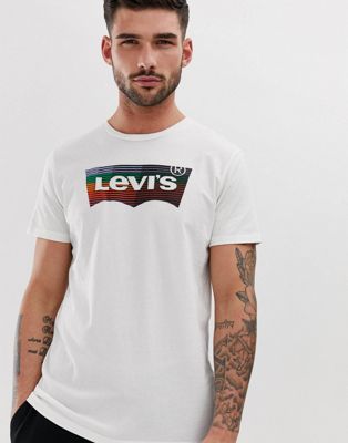 large rainbow batwing logo t-shirt 