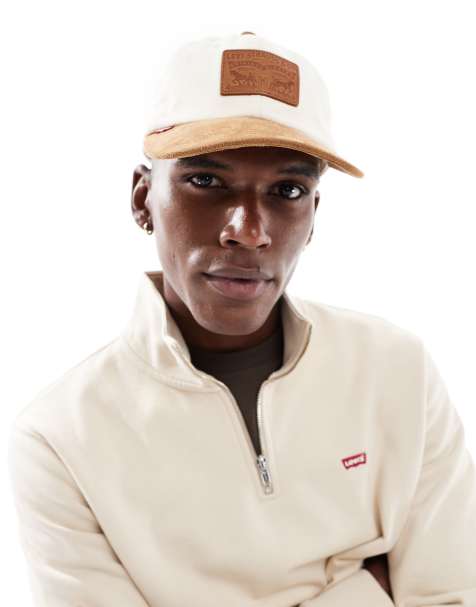Levi's – Lässige Baseball-Kappe im Dad-Stil in Ecru und Hellbraun mit Logo-Aufnäher - view 1