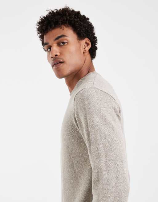 Levi's lätt stickad tröja i beige melerad, 5 av 5