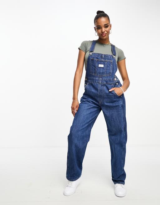 Levi's – Latzhose aus Denim in blauer Waschung im Vintage-Design, 2 von 4