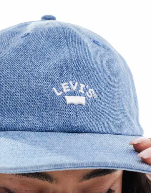 Levi's - Lazy Girl - Cappellino blu in denim con logo piccolo, 2 di 3