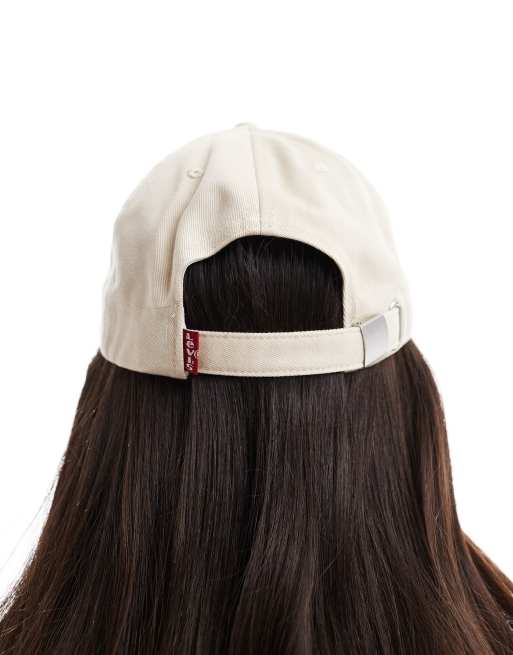 Levi's – Lazy Girl – Kremowa czapka z daszkiem i małym logo, 2 z 4