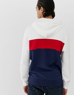 levi's red white and blue hoodie