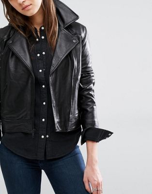levis leather jacket women