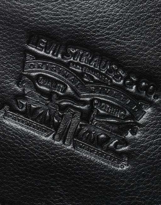 Levi's leather wallet with horse logo in black, 4 of 4