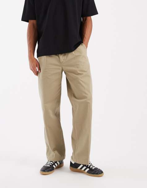 Levi's lediga veckade chinos i beige - view 1