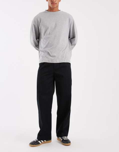 Levi's lediga veckade chinos i svart - view 1